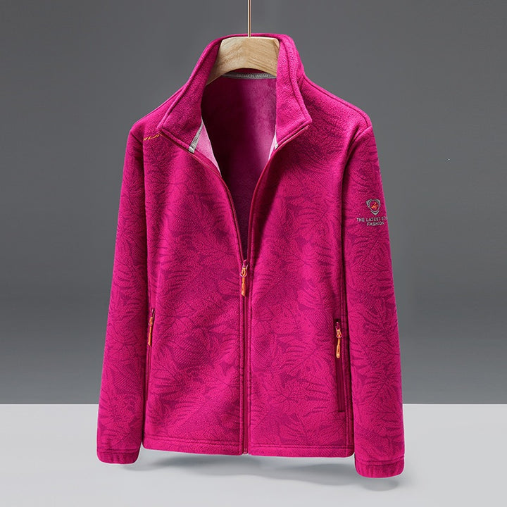 Damen Fleecejacke mit floralem Muster Drune