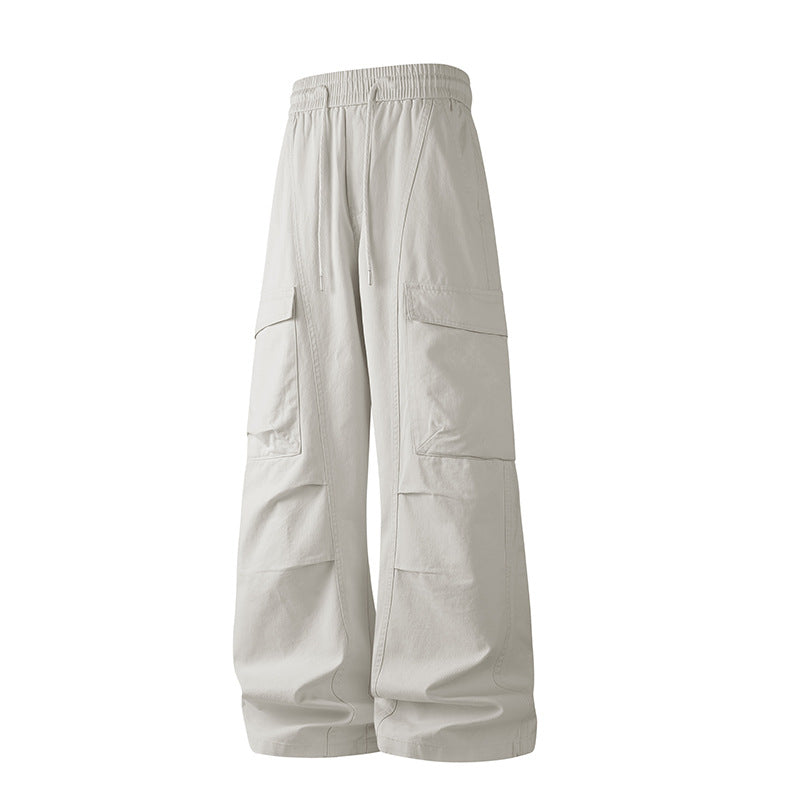 Herren Baggy-Cargo-Hose mit tiefem Schritt, Oversized-Silhouette und aufgesetzten Utility-Taschen Drune