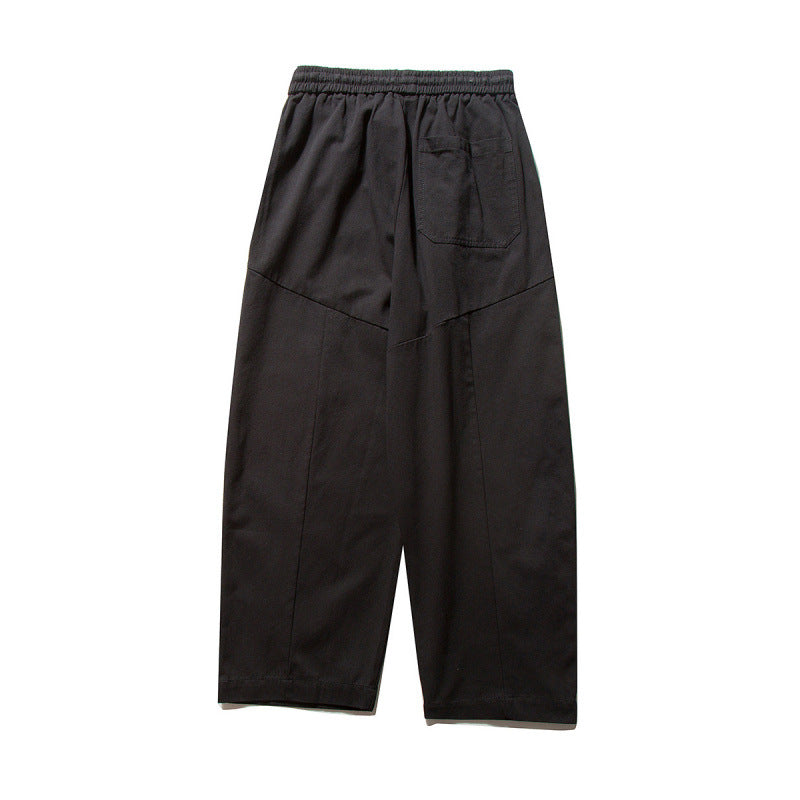 Unisex Weite Culotte-Hose mit elastischem Bund und Kordelzug Drune