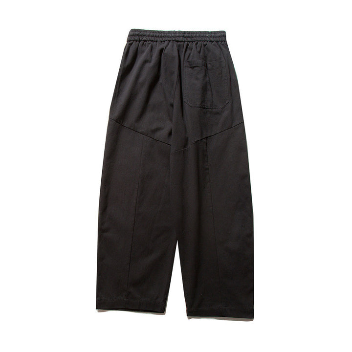 Unisex Weite Culotte-Hose mit elastischem Bund und Kordelzug Drune