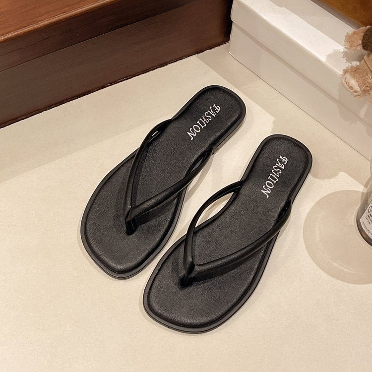 Damen modische Flip-Flops mit komfortablem Fußbett und raffiniertem Riemen Drune