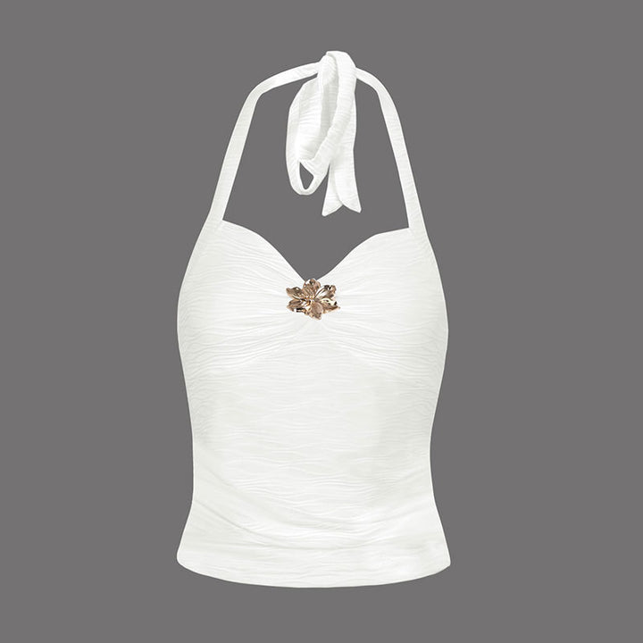 Damen Elegantes Trägertop mit floralem Design Drune
