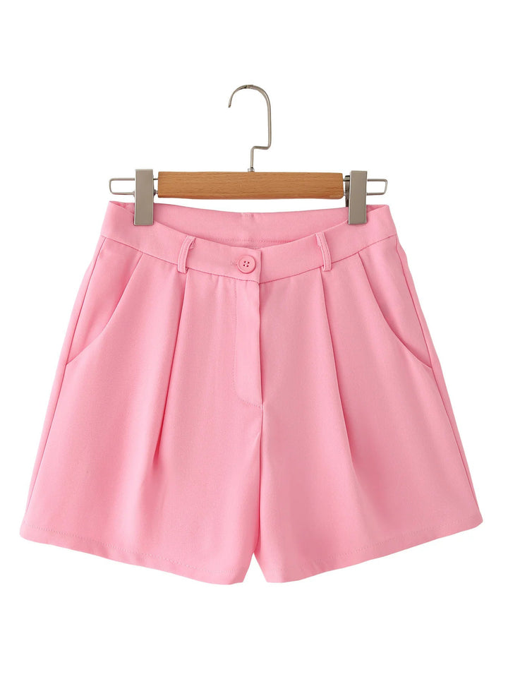 Damen Blazer-Short-Set mit eleganter Schnittführung und praktischen Taschen Drune