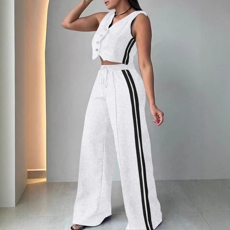 Damen Zweiteiliges Sport-Outfit mit weitem Schnitt und elastischem Bund Drune