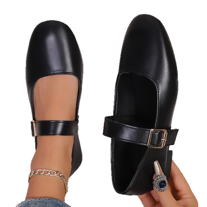 Damen Ballerina-Schuhe mit verstellbarem Riemendesign und bequemem Fußbett Drune