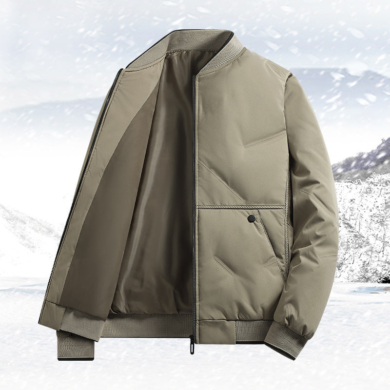 Herren isolierte Quilted-Bomberjacke mit Softshell-Außenmaterial, wärmender Thermofütterung und Druckknopf-Eingrifftaschen Drune