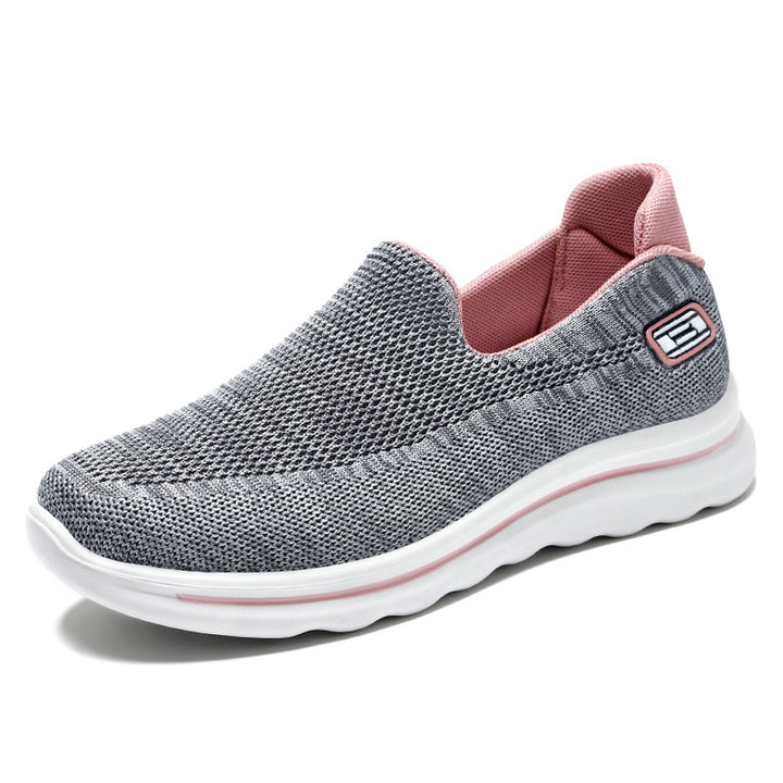 Damen nan Strick-Slip-On Komfortsneaker mit herausnehmbarem Memory-Fußbett und stoßdämpfender EVA-Zwischensohle Drune