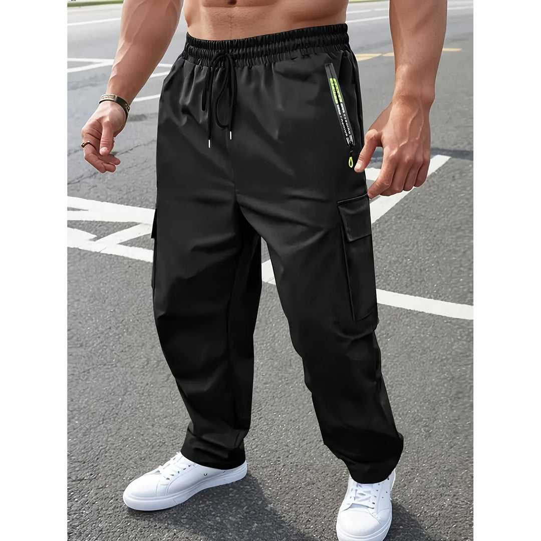 Herren Praktische Cargo-Hose mit verstellbarem Gummizug Drune
