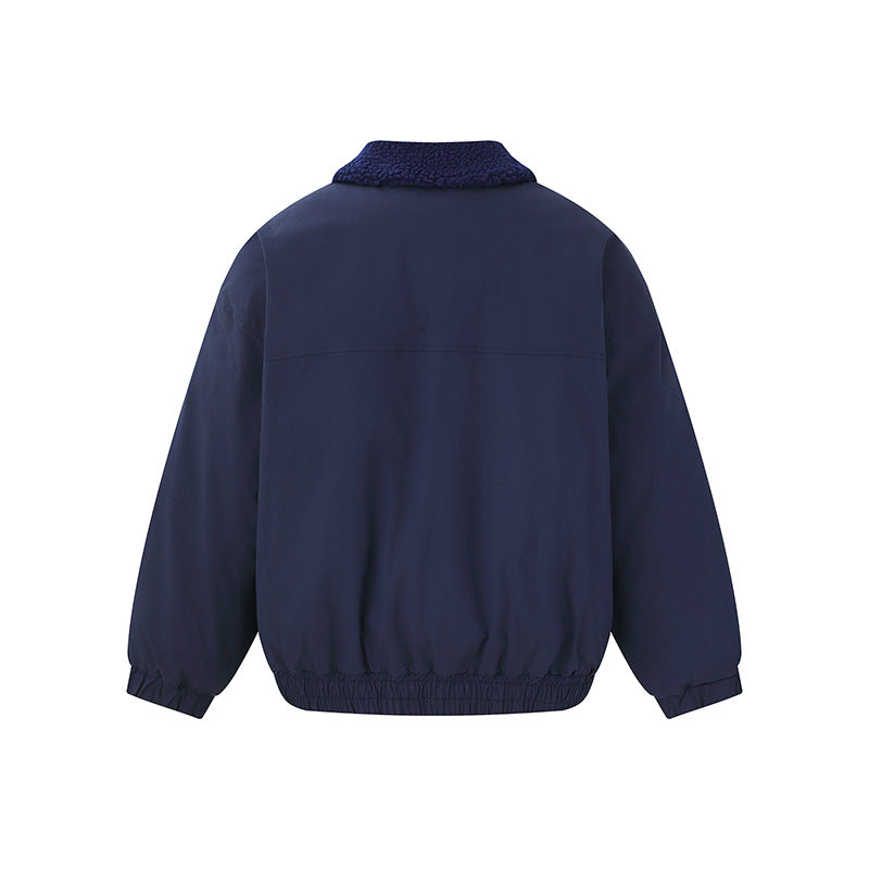 Herren Winddichter Boxy-Bomber im Workwear-Stil mit Teddykragen Drune