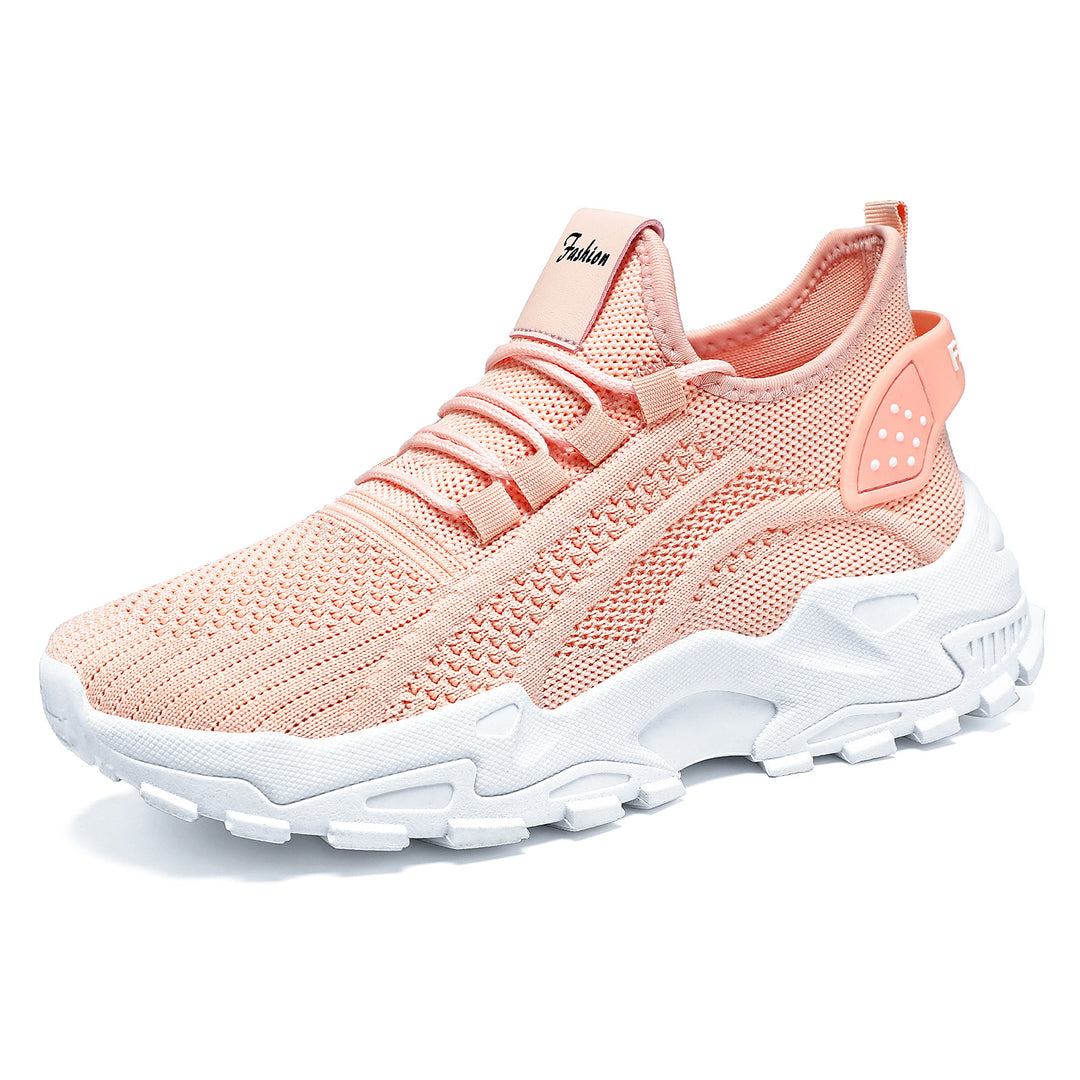 Unisex nan atmungsaktive Strick-Sneaker mit dicker Profilsohle und elastischem Slip-on Drune