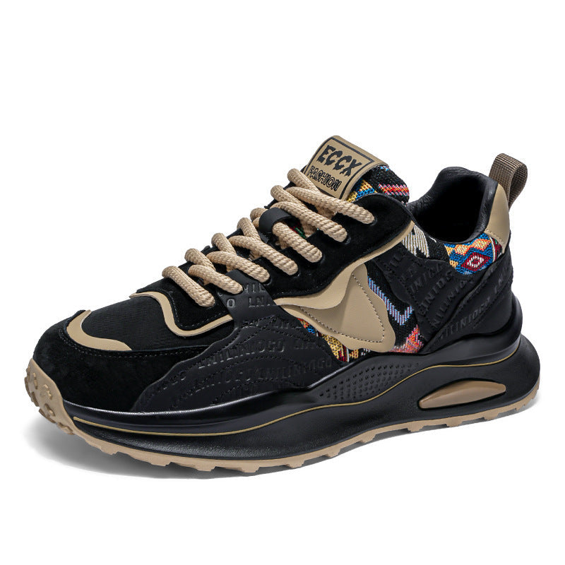 Damen Sportliche Sneakers mit geometrischem Obermaterial und dämpfender Profilsohle Drune