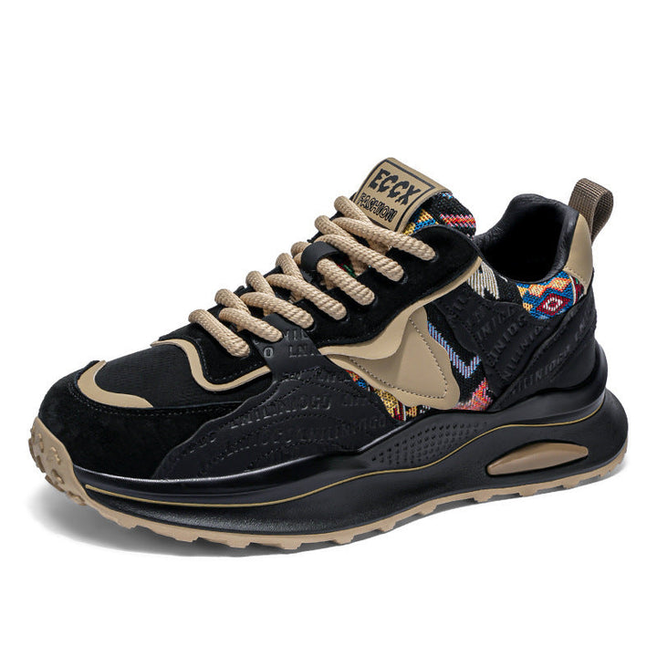 Damen Sportliche Sneakers mit geometrischem Obermaterial und dämpfender Profilsohle Drune
