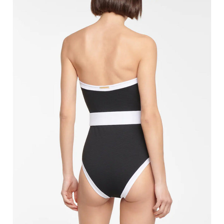 Damen Bandeau-Badeanzug mit modischem Gürtel Drune