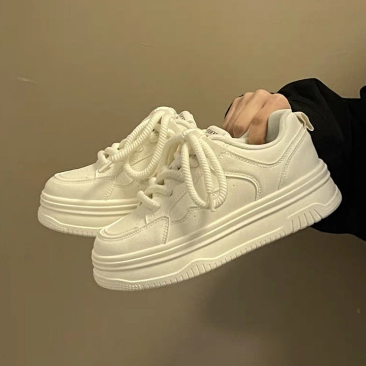 Damen Komfortable Plateau-Sneaker mit trendigem Design und dicker Sohle Drune