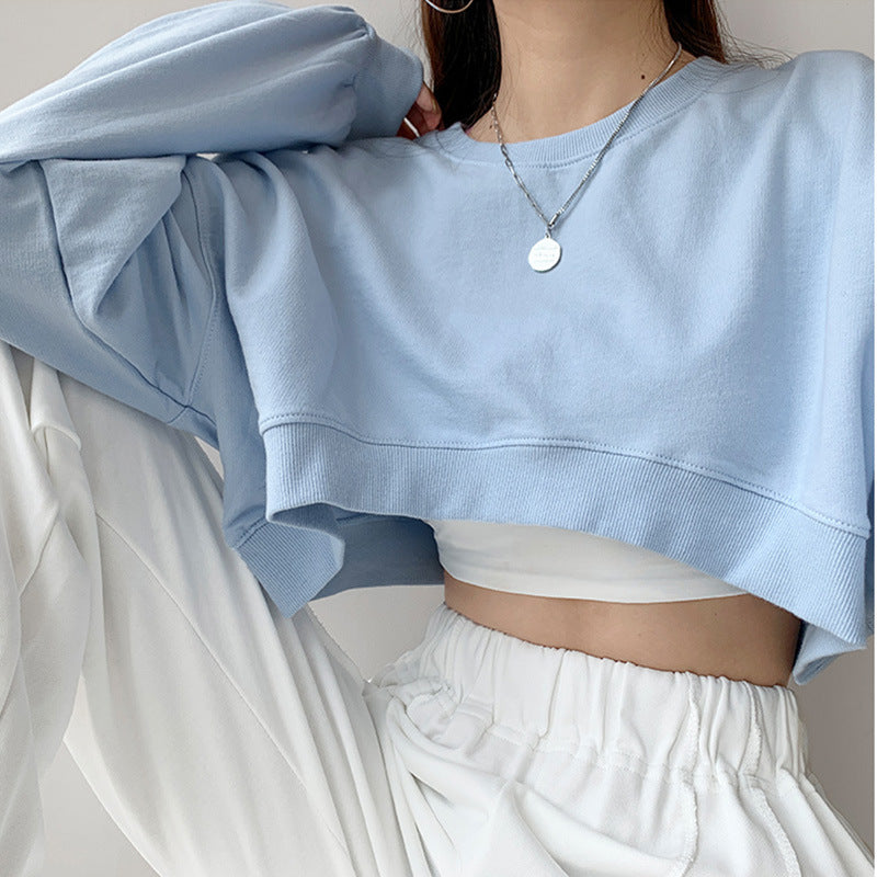 Damen Cropped Sweatshirt Drune