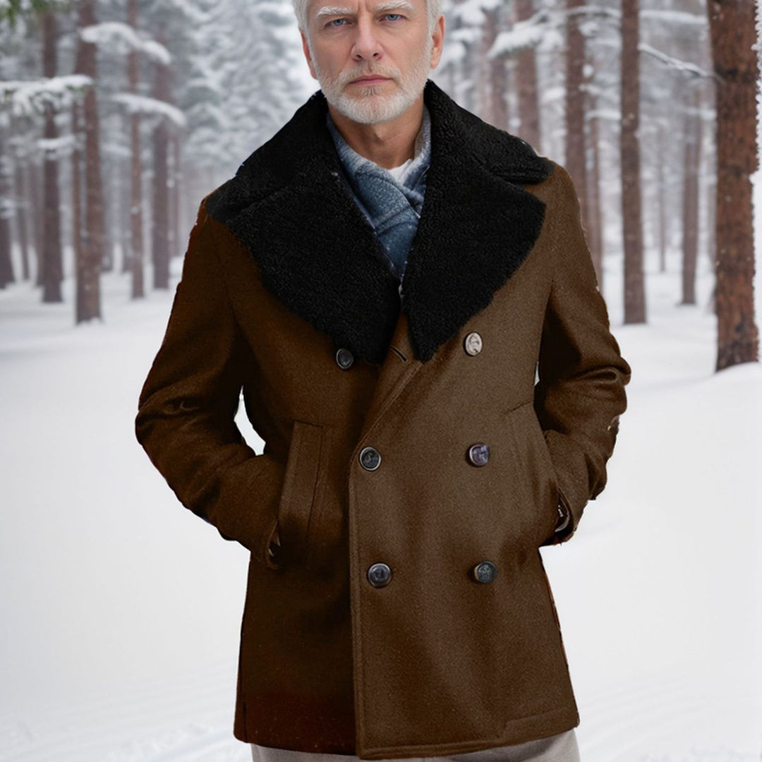 Herren modische Dufflejacke mit weichem Kragen und praktischen Taschen Drune