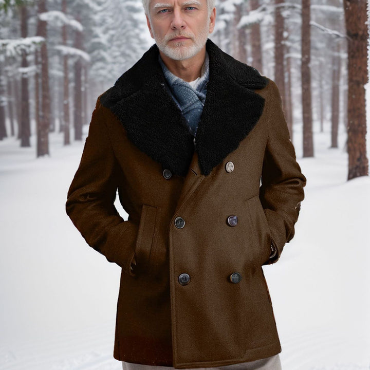 Herren modische Dufflejacke mit weichem Kragen und praktischen Taschen Drune