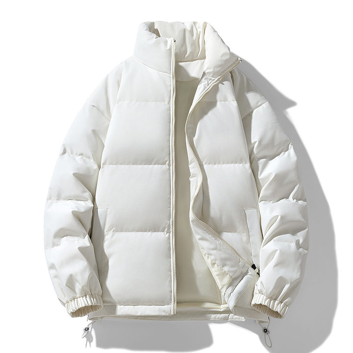 Herren Gepolsterte Pufferjacke mit hohem Stehkragen, winddichter Außenlage und verstellbarem Kordelzugsaum Drune