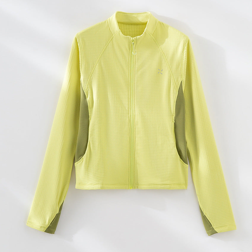 Damen Atmungsaktive Sportjacke mit Stehkragen, Raglanärmeln und Stretch-Einsätzen Drune