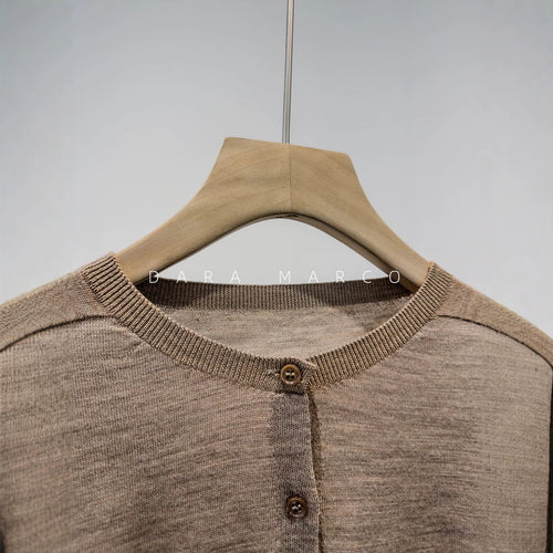 Damen Klassische Knopf-Cardigan Drune