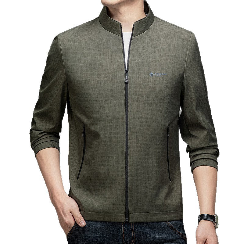 Herren Modische Sportjacke mit Stehkragen Drune