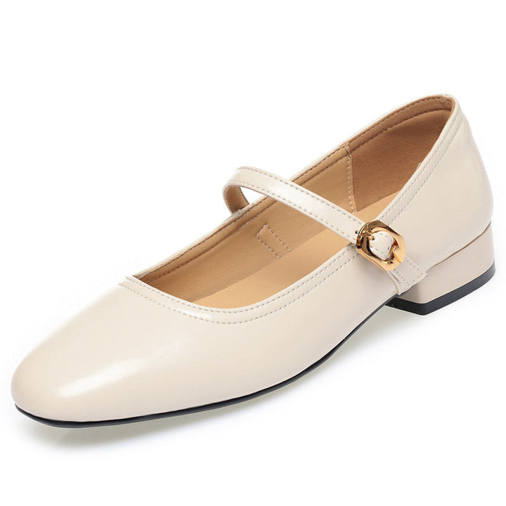 Damen Elegante Mary Jane Ballerinas mit Schmuckdetails und bequemem Absatz Drune