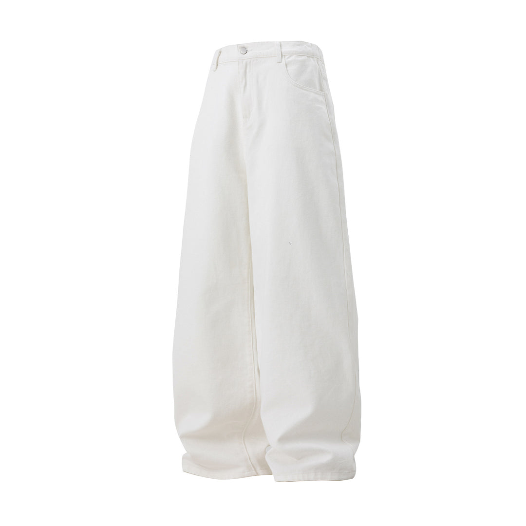 Damen Ultraweite Jeanspalazzo‑Hose mit hoher Taille und minimalistischen Nahtdetails Drune
