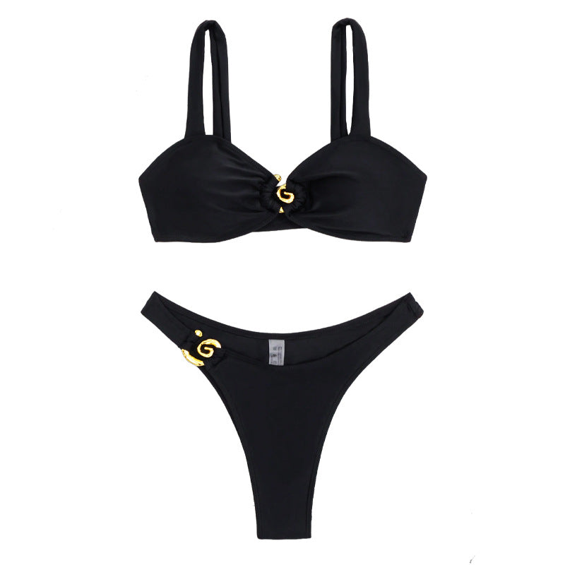 Damen Bikini mit eleganten Gold-Details Drune