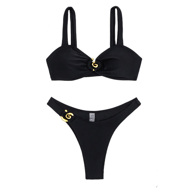 Damen Bikini mit eleganten Gold-Details Drune