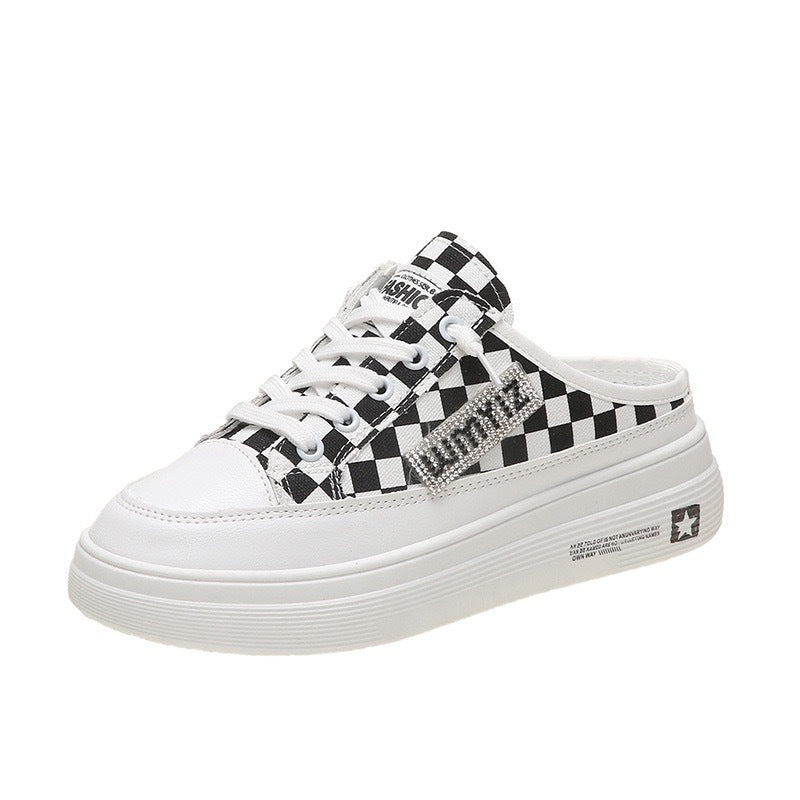 Damen Sportliche Sneaker mit modernem Schachbrettmuster und rutschfester Sohle Drune