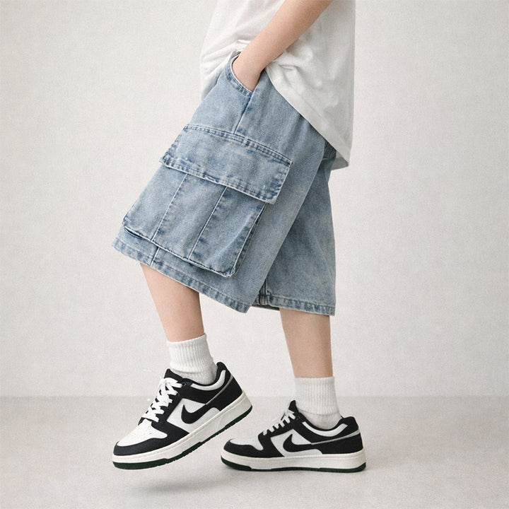 Unisex bequeme Cargo-Shorts mit großen Seitentaschen Drune