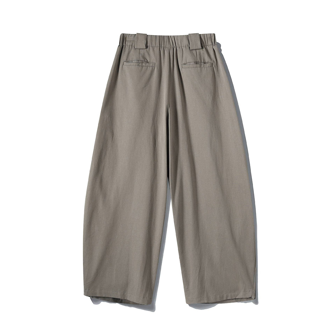Damen Weite Culotte-Hose mit hohem Bund, Plissee-Detail und Utility-Panel Drune