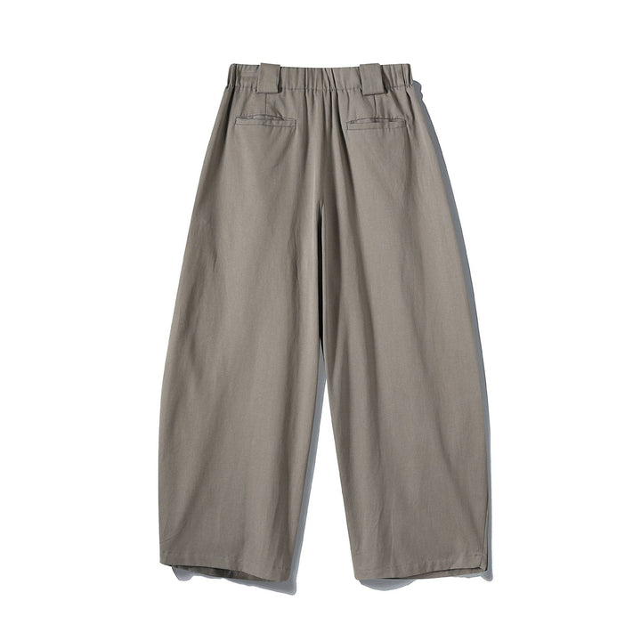 Damen Weite Culotte-Hose mit hohem Bund, Plissee-Detail und Utility-Panel Drune