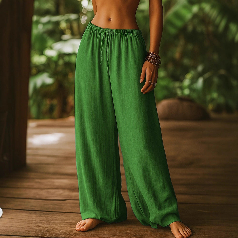 Damen Weite Leinenhose Drune
