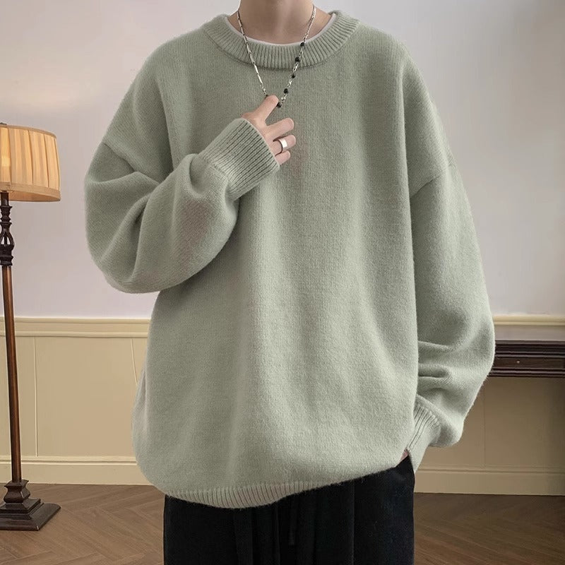 Unisex Oversized Kuschelpullover mit Rundhalsausschnitt Drune