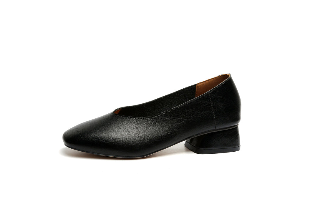Damen komfortable Ballerinas mit eleganter Absatzform Drune