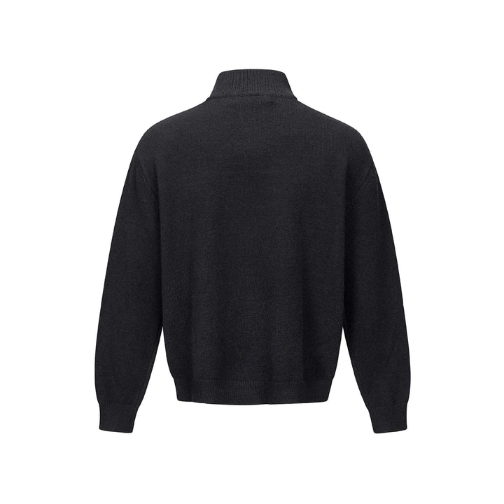 Herren Halbzip-Strickpullover mit Rippenkragen Drune