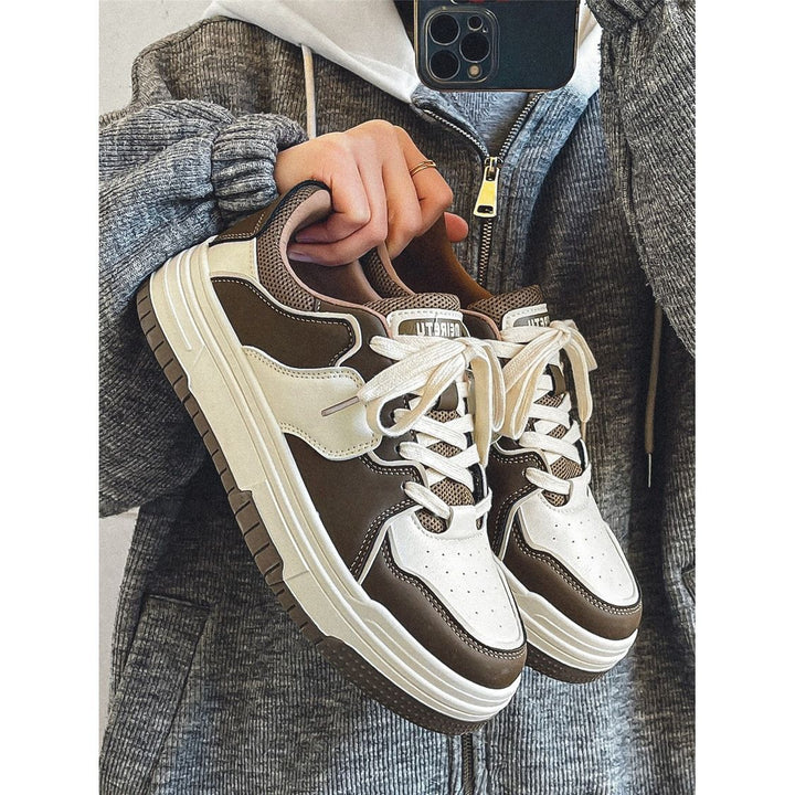Damen Sportliche Chunky Sneakers mit atmungsaktiver Oberflächenstruktur und flexibler Sohle Drune