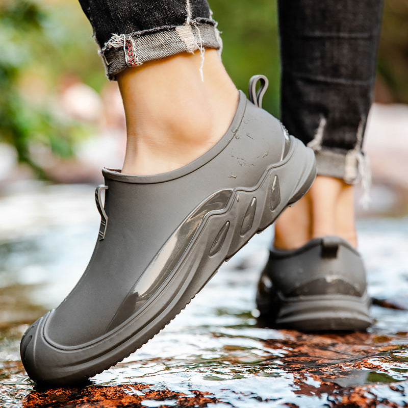 Herren Robuste wasserdichte Outdoor‑Clogs aus Vollgummi mit griffiger Profilsohle Drune