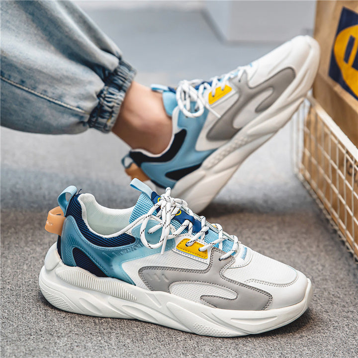 Herren Moderne Chunky-Sneaker mit atmungsaktivem Strickoberteil, gepolsterter Komfortsohle und rutschfester Profil-Laufsohle Drune