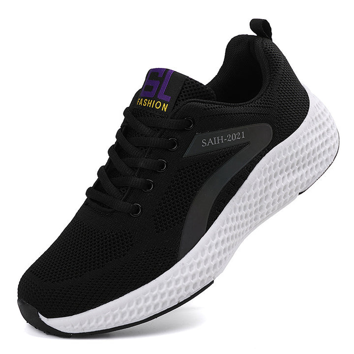 Damen nan nahtloser Strick-Sneaker mit elastischem Einstieg, Waben-Zwischensohle und anatomischem Komfortfußbett Drune