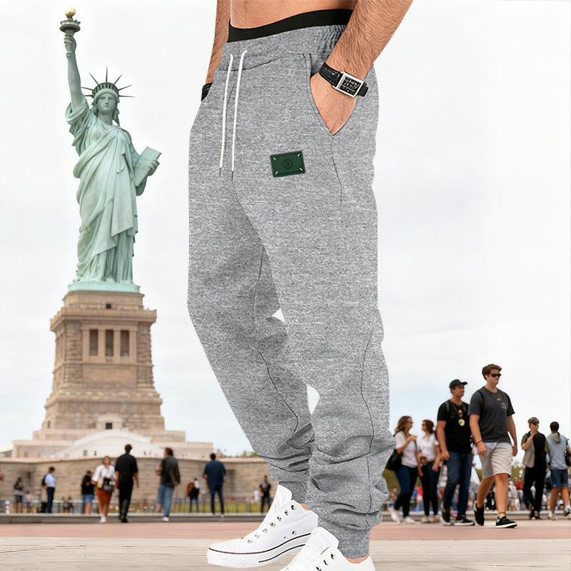Herren Slim-Fit Sweat-Jogger mit elastischem Bund, Tunnelzug und gerippten Bündchen Drune