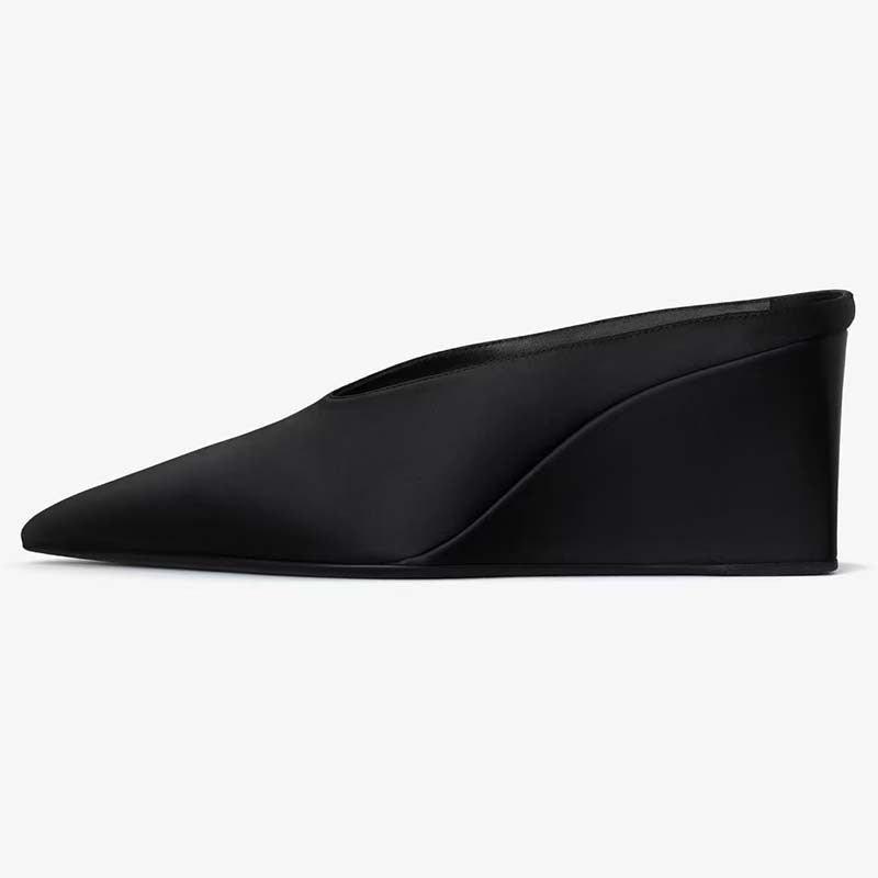 Damen Chic Pointed-Toe Wedge Mules mit schlankem Design Drune