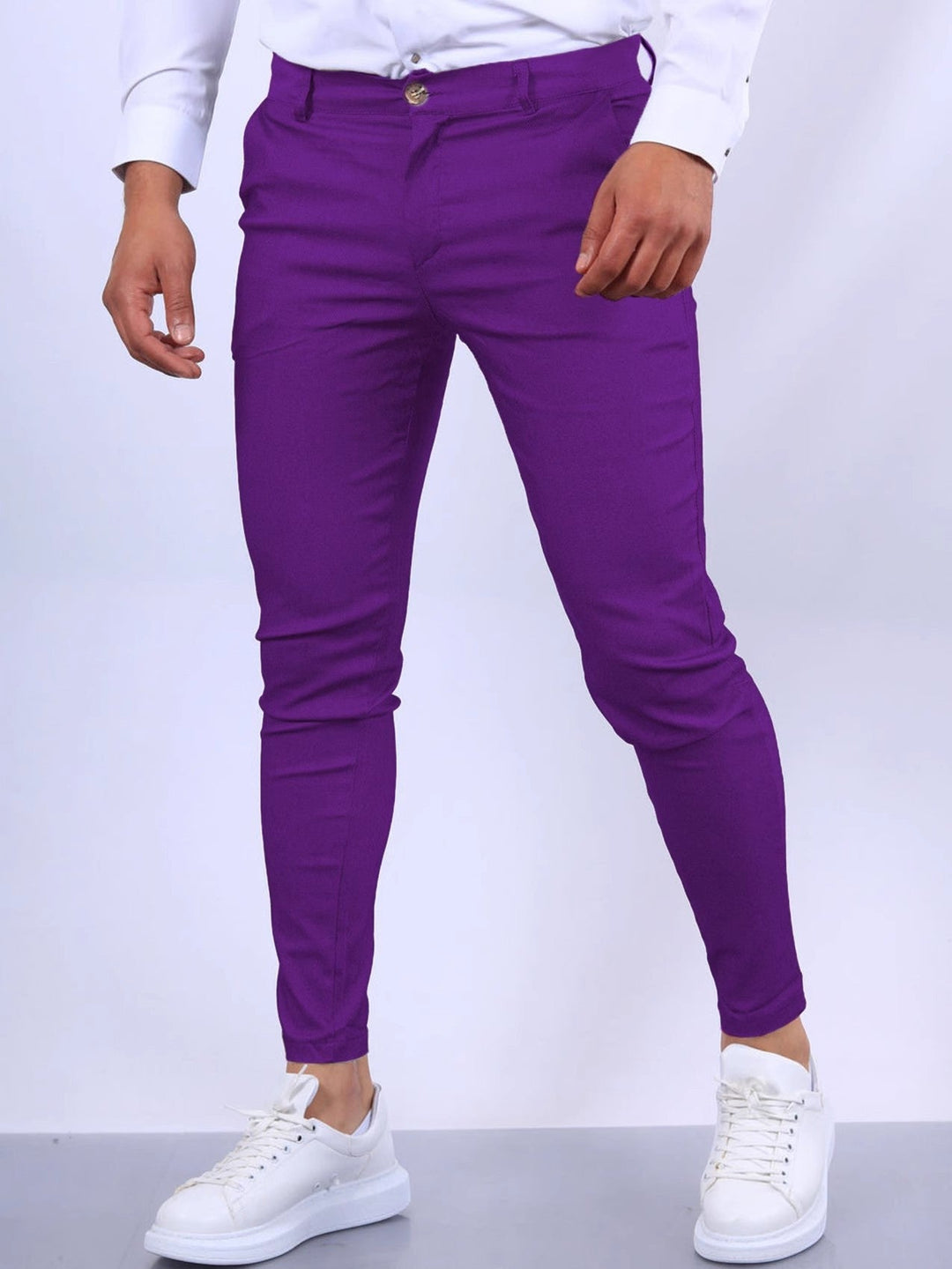 Herren elegante Slim-Fit Chinohose mit elastischem Bund und praktischen Taschen Drune