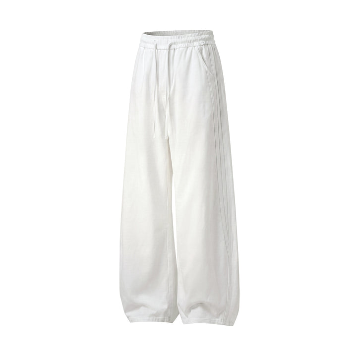 Damen Weite Freizeit-Sweathose mit hoher Taille, Tunnelzug und ballonförmigem Bein Drune