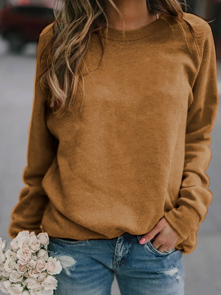 Damen Freizeit Oversized Sweatshirt mit Rundhalsausschnitt und Raglanärmeln Drune