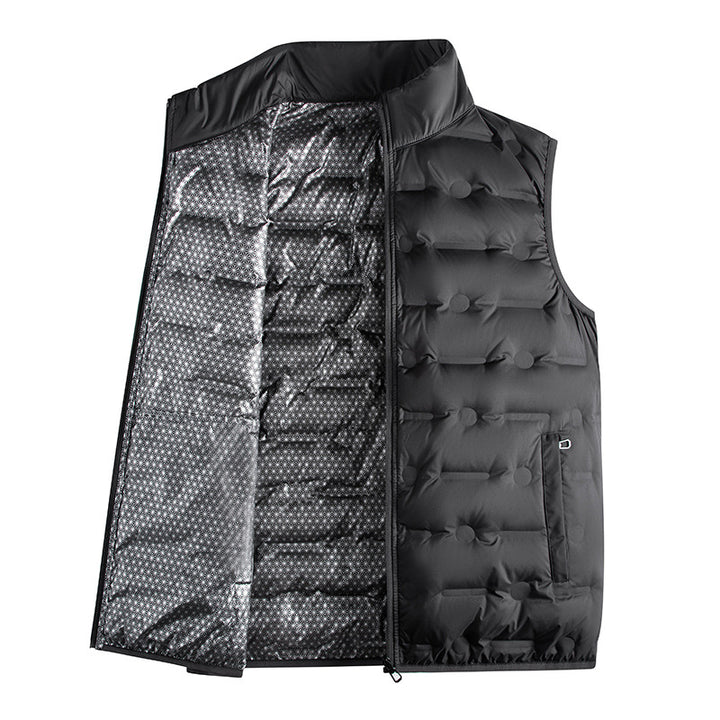 Herren leichte wattierte Stehkragenweste mit reflektierender Thermofolie Drune