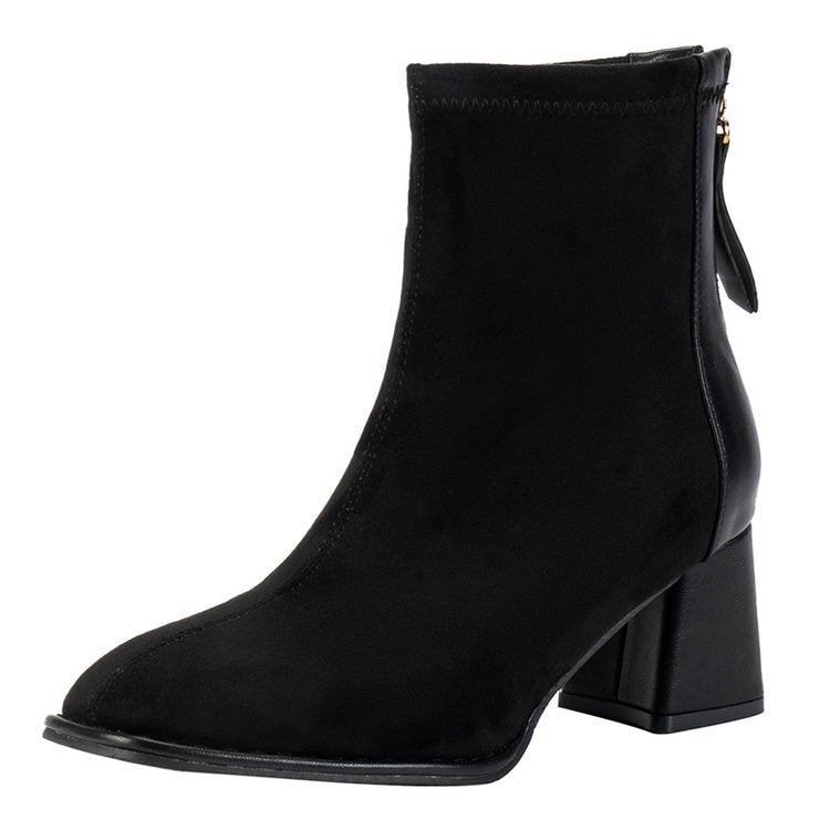 Damen Stiefeletten mit elegantem Blockabsatz und weichem Obermaterial Drune