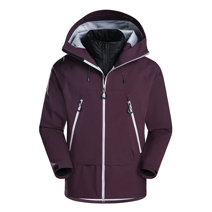 Herren wasserdichte Softshell-Jacke mit herausnehmbarer Stepp-Innenjacke Drune