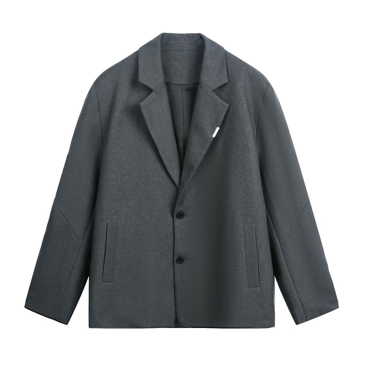 Unisex Boxy-Sakko im Oversize-Schnitt mit Reverskragen und dezentem Knopfverschluss Drune